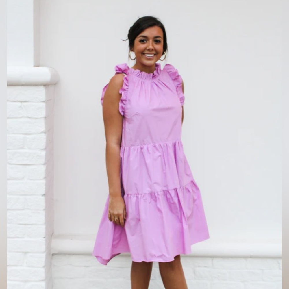 NWOT. Moodie wWithe Ruffle Tiered Mini Dress